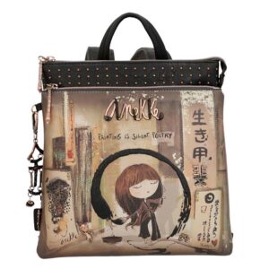 Ruksak fashion Anekke FW23 SHOEN BLACK, dimenzije 26x28x9 cm, 37715-233