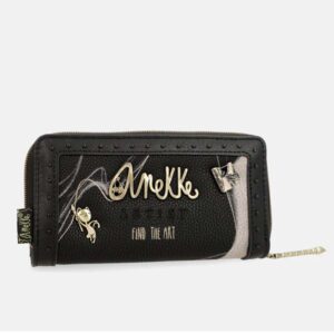 Novčanik fashion Anekke FW23 crni NATURE SHODO, dimenzije 18x10x3 cm, 37779-911