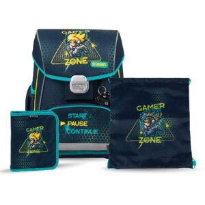 Torba anatomska set 3/1 ABC Street Games zone (Set sadrži prvoškolsku anatomsku torbu, vrećicu za papuče i punu pernicu 1 zip, 2 preklopa)