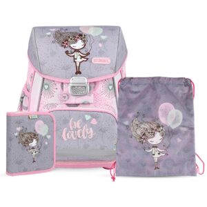 Torba anatomska set 3/1 ABC Joyful (Set sadrži prvoškolsku anatomsku torbu, vrećicu za papuče i punu pernicu 1 zip, 2 preklopa)