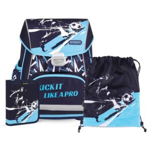 Torba anatomska set 3/1 ABC Kick it (Set sadrži prvoškolsku anatomsku torbu, vrećicu za papuče i punu pernicu 1 zip, 2 preklopa)