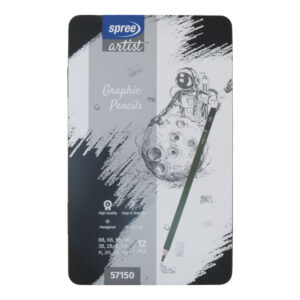 Set grafitnih olovaka Spree, 8B-5H, 12/1, u metalnoj kutiji
