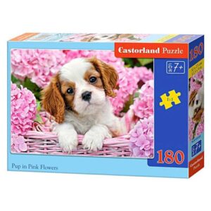 Igra društvena puzzle 180 kom, psić u cvijeću 018185