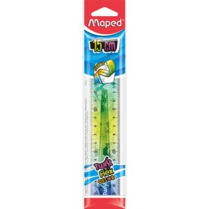 Ravnalo Maped Twist'n'flex Animals 15 cm, sortirano, etui