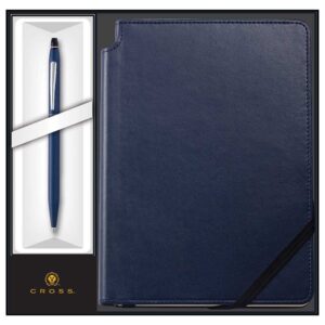 Set Cross Click Midnight Blue, kemijska olovka i notes