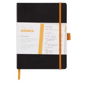 Notes A5+, Rhodiarama meeting book, crni