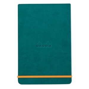 Notes 9x14,  Rhodiarama, diktando, tvrdi uvez, paun plavi