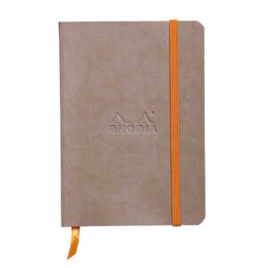 Notes A6,  Rhodiarama soft, s gumicom, diktando, taupe