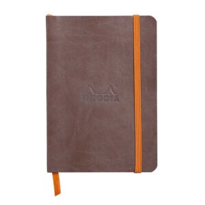 Notes A6,  Rhodiarama soft, s gumicom, diktando, smeđi