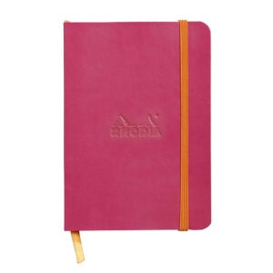 Notes A6,  Rhodiarama soft, s gumicom, diktando, pink
