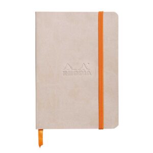 Notes A6,  Rhodiarama soft, s gumicom, diktando, bež