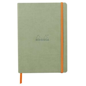 Notes A5,  Rhodiarama soft, s gumicom, diktando, zeleni