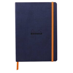 Notes A5,  Rhodiarama soft, s gumicom, diktando, tamnoplavi