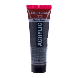 Boja akrilna Amsterdam, 20 ml,  Metallic Black 850
