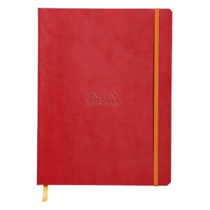 Notes B5, Rhodia Rhodiarama soft, s gumicom, diktando, crveni