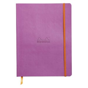 Notes B5, Rhodia Rhodiarama soft, s gumicom, diktando, lila