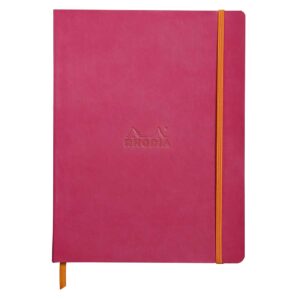 Notes B5, Rhodia Rhodiarama soft, s gumicom, diktando, raspberry