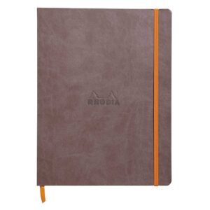 Notes B5, Rhodia Rhodiarama soft, s gumicom, diktando, smeđi