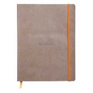Notes B5, Rhodia Rhodiarama soft, s gumicom, diktando, taupe