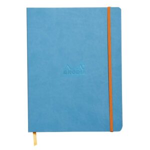 Notes B5, Rhodia Rhodiarama soft, s gumicom, diktando, tirkizni