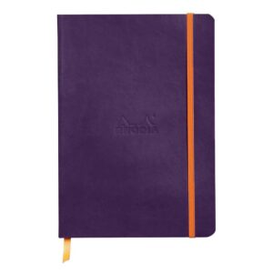 Notes A5,  Rhodiarama soft, s gumicom, diktando, aubergine