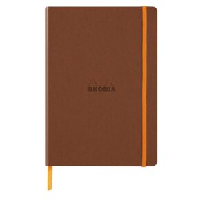 Notes A5,  Rhodiarama soft, s gumicom, diktando, bakreni
