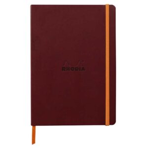 Notes A5,  Rhodiarama soft, s gumicom, diktando, bordo