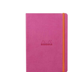 Notes A5,  Rhodiarama soft, s gumicom, diktando, fuksija