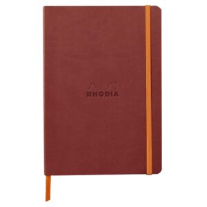 Notes A5,  Rhodiarama soft, s gumicom, diktando, nacarat