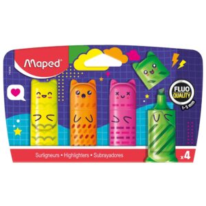Tekstmarker Maped Kawai mini, 1-5 mm, 4/1 blister