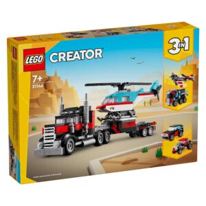 Igračka Lego Creator 31146, Kamion s ravnom prikolicom i helikopter