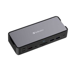 Punjač Verbatim CDS-15 portni USB-C Pro Docking Station 2×HDMI / DP / RJ45 / USB-A 3.1 / 2×USB-A 3.0 / USB-A / 2×USB-C / SD / microSD / Audio / USB-C PD / USB-C Host