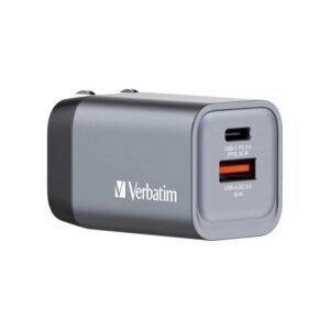 Punjač zidni Verbatim GNC-35 GaN, 35W, 1×USB-C PD 35W / 1×USB-A QC3.0