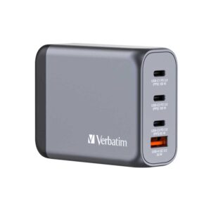 Punjač zidni Verbatim GNC-100 GaN, 100W, 2×USB-C PD 100W / 1×USB-C PD 65W / 1× USB-A QC3.0