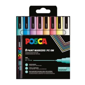Marker Uni Posca pc-3m pastelne boje 8/1 plastic free pakiranje