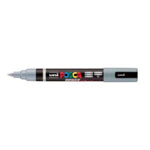 Marker Uni pc-5br brush Posca, sivi
