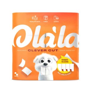 Ručnici papirnati bijeli Olala Clevercut, troslojni, rola 23cm, 2/1