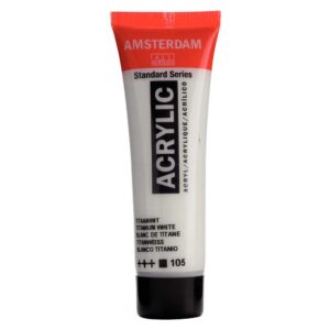 Boja akrilna Amsterdam, 20 ml,  Titanium White 105