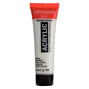 Boja akrilna Amsterdam, 20 ml, Zinc White 104