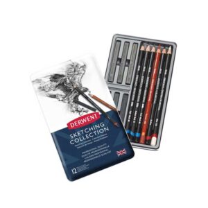 Set za skiciranje  umjetnički,  Sketching Collection  Derwent, set 12 komada u metalnoj kutiji 34305