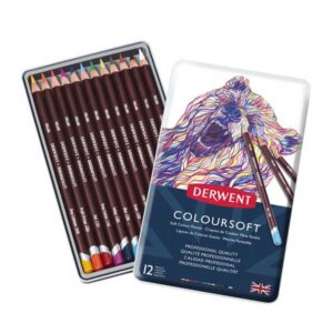 Bojice drvene umjetničke Coloursoft Derwent, 12 komada u metlanoj kutiji 0701026
