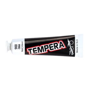Boja tempera 42ml, aluminijska tuba, Aero, crna