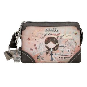 Torba fashion Anekke SS24 PEACE&LOVE pink bowling S-23x16x8cm 38823-160