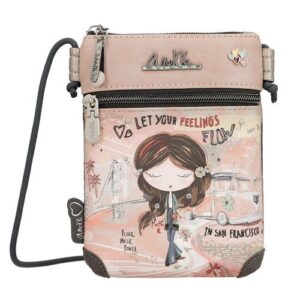Torba fashion Anekke SS24 PEACE&LOVEpink bowling S-14x19x3cm 38823-904