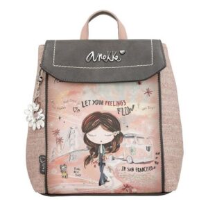 Ruksak fashion Anekke SS24 PEACE&LOVE pink bowling 27x31x14cm 38825-035