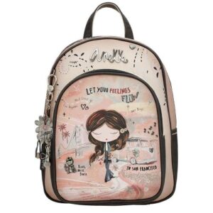 Ruksak fashion Anekke SS24 PEACE&LOVE pink bowling 24x30x7cm 38825-197