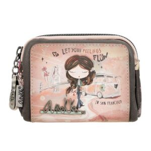 Novčanik fashion Anekke SS24 PEACE&LOVE pink bowling 12x9x3cm 38829-018