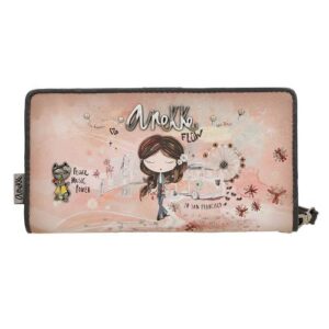 Novčanik fashion Anekke SS24 PEACE&LOVE pink bowling 18x10x3cm 38829-901