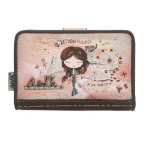 Novčanik fashion Anekke SS24 PEACE&LOVE pink bowling 14x10x3cm 38829-902