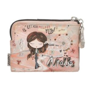 Novčanik fashion Anekke SS24 PEACE&LOVE pink bowling 12x9x3cm 38829-910